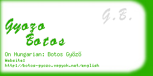 gyozo botos business card