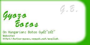 gyozo botos business card